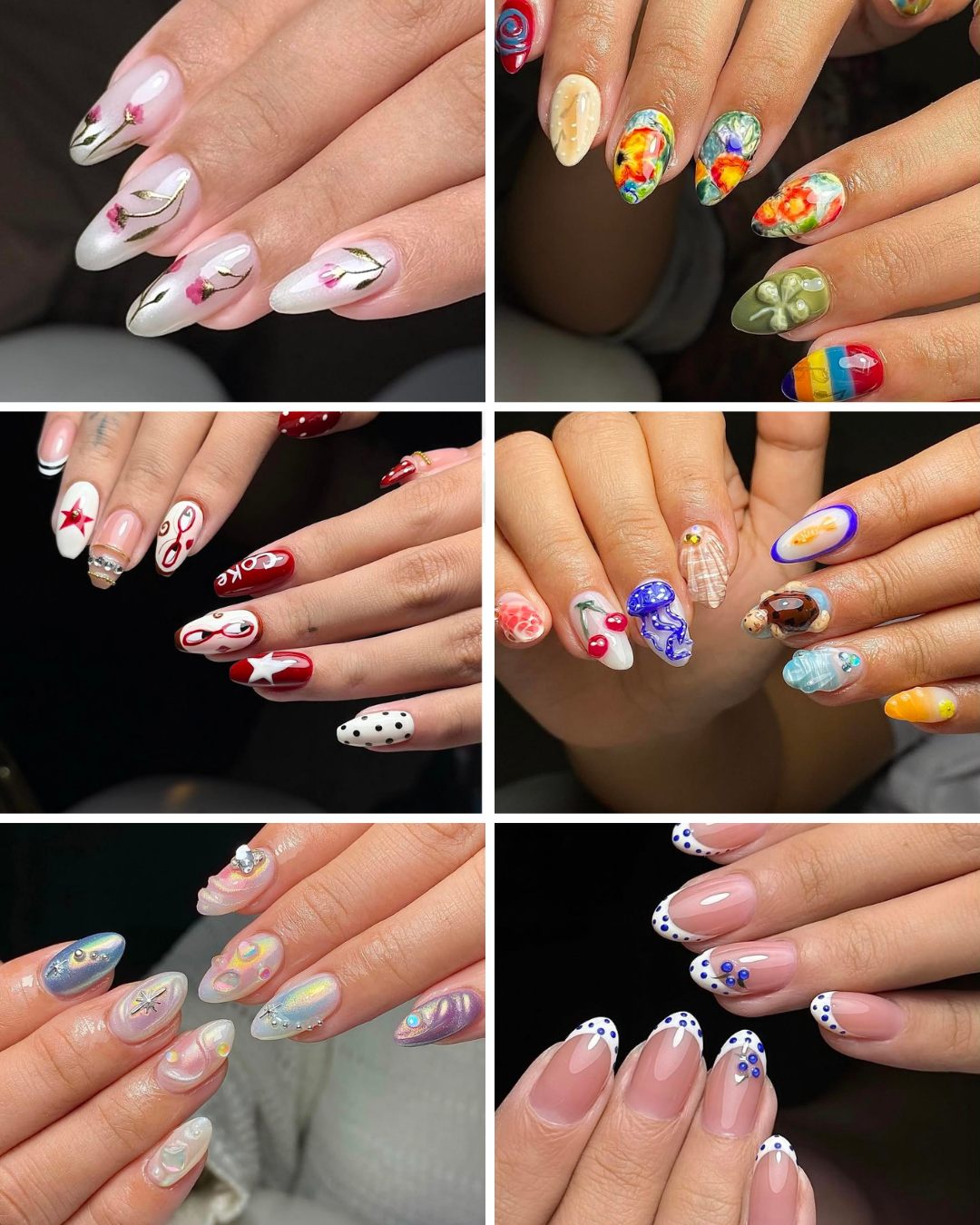 Bibs Nails sample nail art collage