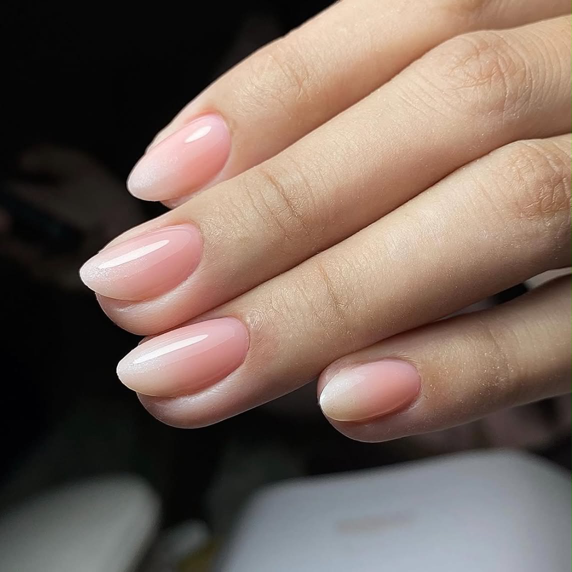 Structured manicure on natural nails by Bibs Nails